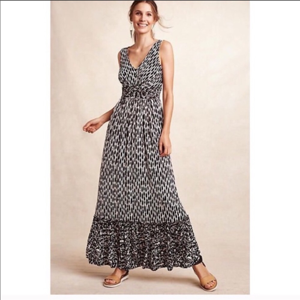 Black and White Maxi Dress from Anthropologie